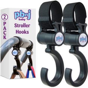 Premium imported Baby Stroller Hooks in a 2-pack, perfect for organizing on-the-go. Available at Curat Cart.