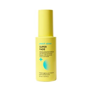 Peach Slices Super Fade Serum, a premium import for reducing blemishes and dark spots, available at Curat Cart.