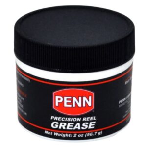 Premium imported PENN Reel Grease in a sleek jar, ideal for maintaining fishing reels. Available at Curat Cart.