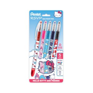 Discover the Pentel RSVP Ballpoint Pen, a premium import featuring Hello Kitty designs. Available exclusively at Curat Cart.