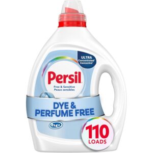 Authentic Persil Free & Sensitive Laundry Detergent, dye and perfume-free, 110 loads, ultra-concentrated formula.