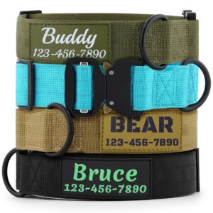 Explore premium imported Personalized Tactical Dog Collars from Curat Cart, perfect for your furry friend. Durable and stylish.