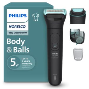 Discover the authentic Philips Norelco Body Groomer 5000, featuring a 5-year warranty and versatile attachments for ultimate grooming.