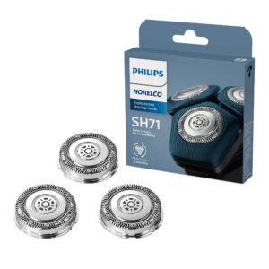 Genuine Philips Norelco SH71 replacement shaving heads, ensuring optimal performance for smooth shaving for up to 12 months.