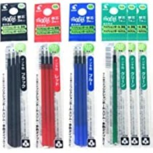 Premium imported Pilot Gel Ink Refills for FriXion Ball, available in black, red, and blue. Shop now at Curat Cart.