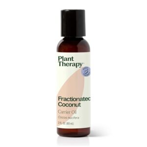 Discover 100% genuine Plant Therapy Fractionated Coconut Oil, a versatile carrier oil for skin and hair care.