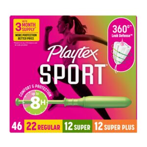 Playtex Sport Tampons offer premium imported protection with 360° Leak Defense for up to 8 hours. Available at Curat Cart.