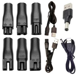 Premium imported Power Cord Replacement Charger set featuring various USB and connector types, available at Curat Cart.