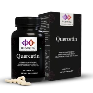 Premium imported Pure Quercetin Capsules from Curat Cart enhance immune support and cardiovascular health for optimal well-being.