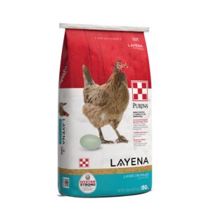 Purina Layena Crumbles Chicken Feed, a premium import for healthy layers, available at Curat Cart. Nourish your flock today.