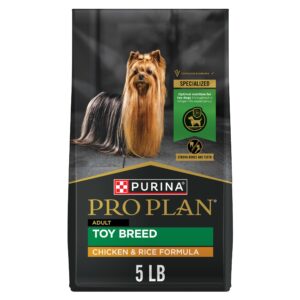 Purina Pro Plan Toy Breed Dog Food is a premium import featuring chicken and rice formula for optimal nutrition. Available at Curat Cart.