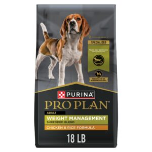 Purina Pro Plan Dog Food, a premium imported chicken and rice formula for weight management, available at Curat Cart.