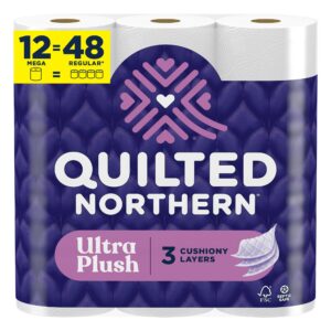 Experience premium imported Quilted Northern Ultra Plush Toilet Paper with 3 cushion layers, now available at Curat Cart.