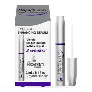 Discover RapidLash Eyelash Enhancing Serum, a premium import for visibly longer lashes in just 8 weeks, available at Curat Cart.