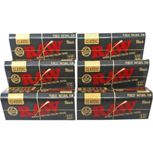 Discover RAW Classic Black Rolling Papers, a premium imported choice for enthusiasts, available at Curat Cart.