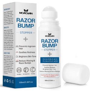 Razor Bumps Ingrown Hair Treatment by Morovan, a premium import for soothing redness and reducing bumps. Available at Curat Cart.