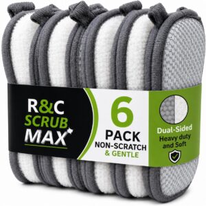Discover R&C Scrub Max Sponges, a premium imported 6-pack, non-scratch and gentle for effective cleaning. Available at Curat Cart.