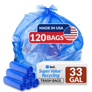 Premium imported Reli SuperValue Recycling Bags in blue, ideal for eco-friendly waste disposal. Available at Curat Cart.