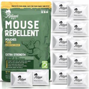 Premium imported Reliant Pet Mouse Repellent Pouches offer effective deterrence and deodorization. Available at Curat Cart.