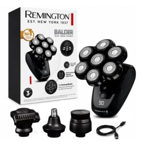Discover the authentic Remington Balder MAX Head Shaver with 7 rotating blades for a smooth, comfortable shave. 100% genuine product.