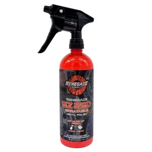 Revitalize surfaces with Renegade EZ Red Sprayable Polish, a premium imported metal polish available at Curat Cart.