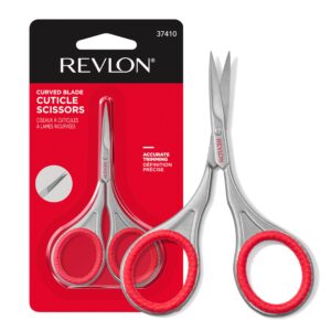 100% Genuine Revlon Cuticle Scissors with curved blades for precise trimming and definition. Authentic quality for perfect nails.