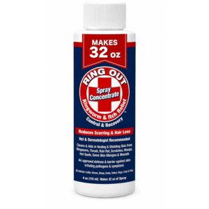 Ring Out Control Ringworm Treatment, a premium imported solution for pets, effectively reduces scarring and itch symptoms. Available at Curat Cart.