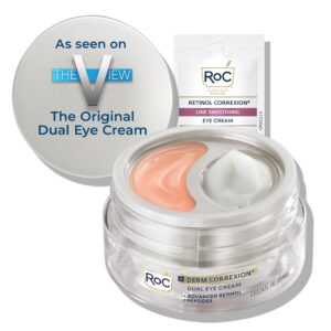 100% Genuine RoC Derm Correxion Eye Cream, featuring dual formulas for line smoothing. As seen on The View.