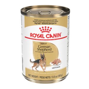 Premium imported Royal Canin German Shepherd Adult Dog Food in loaf form, available at Curat Cart. Optimal nutrition for your pet.