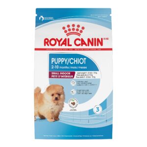 Royal Canin Small Indoor Puppy Food, a premium import for active puppies, available at Curat Cart for optimal nutrition.