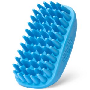 Premium imported rubber curry brush for dogs, ideal for grooming and massaging. Available at Curat Cart.