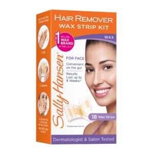 Sally Hansen Face Hair Removal Wax Strips, 100% genuine product. Convenient, dermatologist-tested for smooth skin lasting up to 8 weeks.