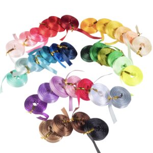 Discover 100% genuine satin ribbon pack for crafting, featuring vibrant colors for all your creative projects.