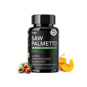 Saw Palmetto Prostate Health supplement with pumpkin seed, an imported premium product for urinary and hair care support, available at Curat Cart.