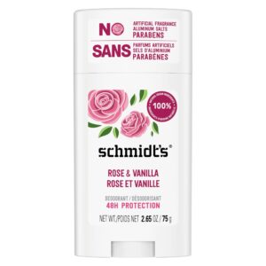 Schmidt's Deodorant Rose & Vanilla offers premium imported 48-hour protection, available at Curat Cart for discerning consumers.