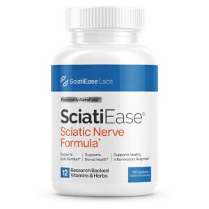 Discover SciatiEase, an authentic sciatic nerve support formula with 120 research-backed capsules for daily wellness.
