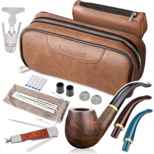 Explore the premium imported Scotte Handmade Pipe Set, featuring a stylish case and essential accessories. Available at Curat Cart.
