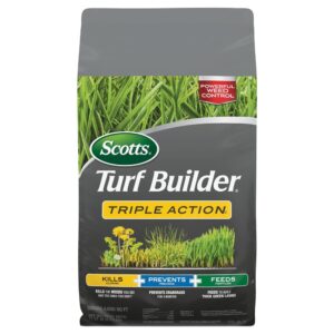 Scotts Turf Builder Triple Action offers premium imported weed control, killing weeds while feeding and preventing crabgrass. Available at Curat Cart.