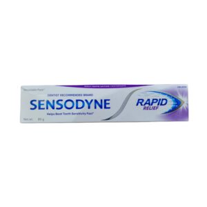 Discover the premium imported Sensodyne Rapid Relief toothpaste, designed to help beat tooth sensitivity fast. Available at Curat Cart.