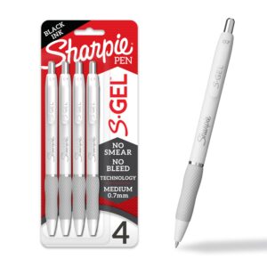 Premium imported Sharpie S-Gel Gel Pens in black ink, featuring no smear technology, available at Curat Cart.