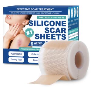 Silicone Scar Sheets Tape, a premium import for effective scar treatment, available at Curat Cart. Ideal for various scar types.