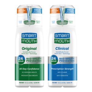 Premium imported SmartMouth Zinc Activated Mouthwash offers all-day confidence and fights bad breath. Available at Curat Cart.