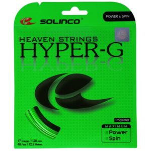 Discover Solinco Hyper-G Tennis String, a premium import for power and spin, available at Curat Cart for enhanced performance.