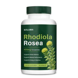 Discover premium imported Soluma Rhodiola Rosea Capsules for stress balance, mental performance, and stamina. Available at Curat Cart.