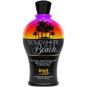 Somewhere on a Beach tanning lotion, a premium imported product from Curat Cart, perfect for achieving a sun-kissed glow this season.