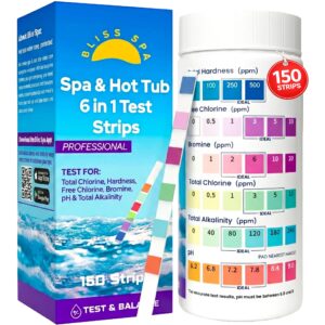 Premium imported Spa Hot Tub Test Strips for testing chlorine, pH, and hardness. Available at Curat Cart.