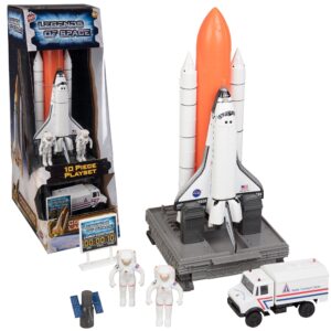 Discover the authentic Space Shuttle and Toy Rocket Ship Set, featuring 10 pieces for imaginative play and exploration.