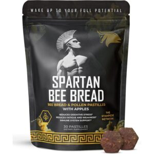 Discover Spartan Bee Bread Chewables, a premium imported supplement from Curat Cart, enhancing immunity and energy with apple flavor.