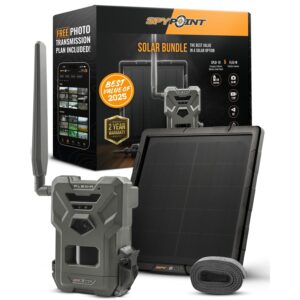 Premium imported SPYPOINT Flex-M Solar Trail Camera with solar panel, featuring a 2-year warranty. Available at Curat Cart.