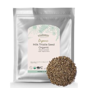 Discover premium imported Starwest Botanicals Milk Thistle Seed, organic and perfect for herbal remedies, available at Curat Cart.